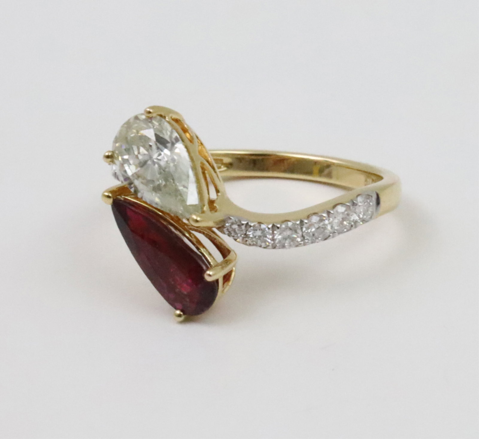 18K RUBY AND DIAMOND RING,GIA - 5