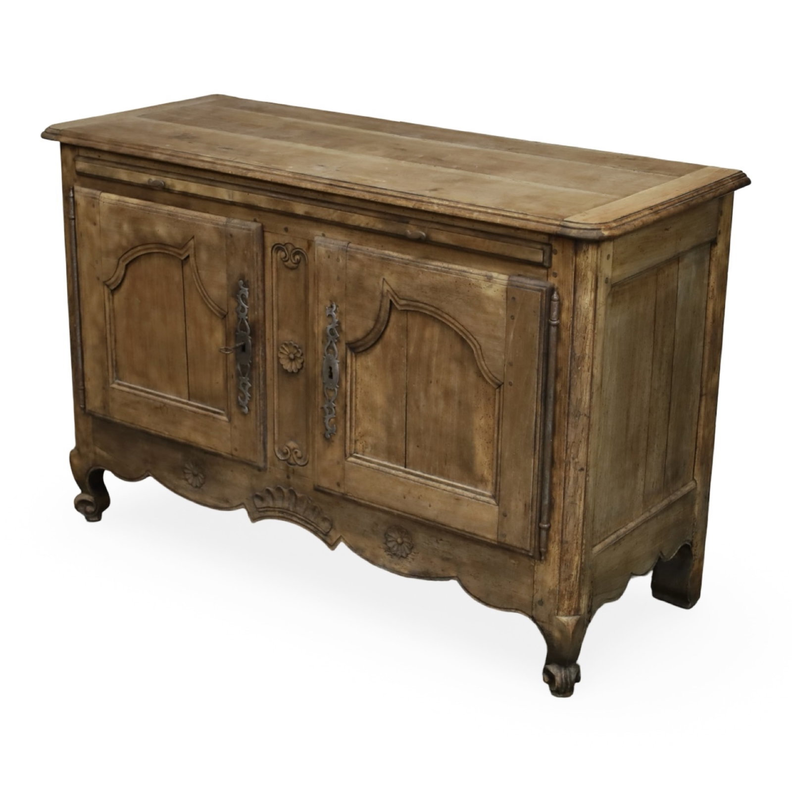 FRENCH PROVINCIAL BLEACHED WALNUT TWO-DOOR BUFFET (1 of 5)