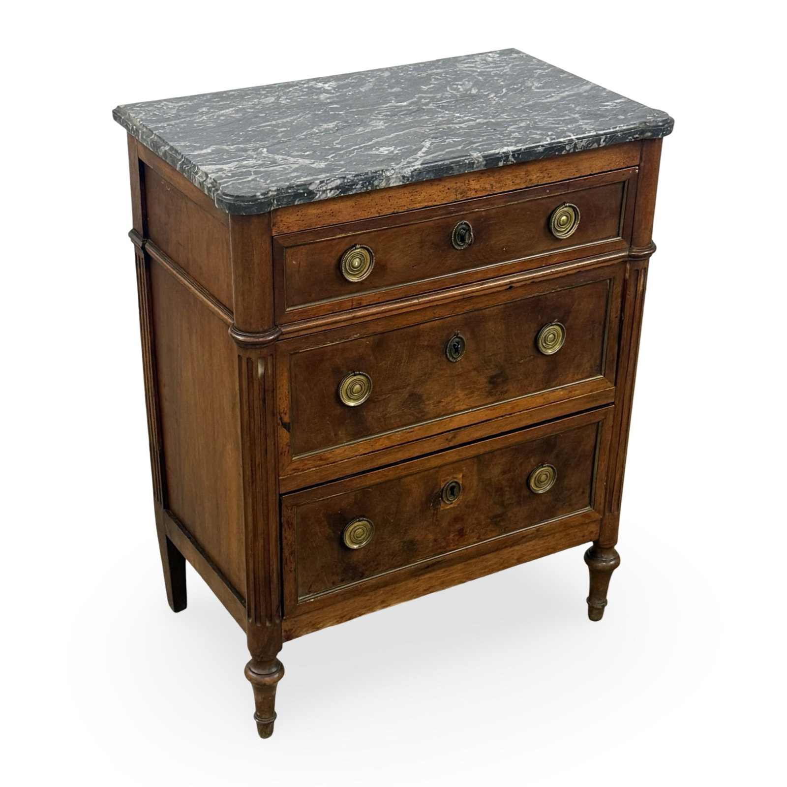 PETITE LOUIS XVI STYLE WALNUT CHEST (1 of 6)