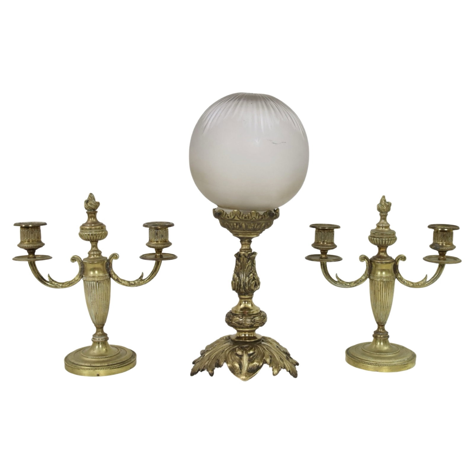 FRENCH STYLE THREE-PIECE LIGHTING GROUP (1 of 4)