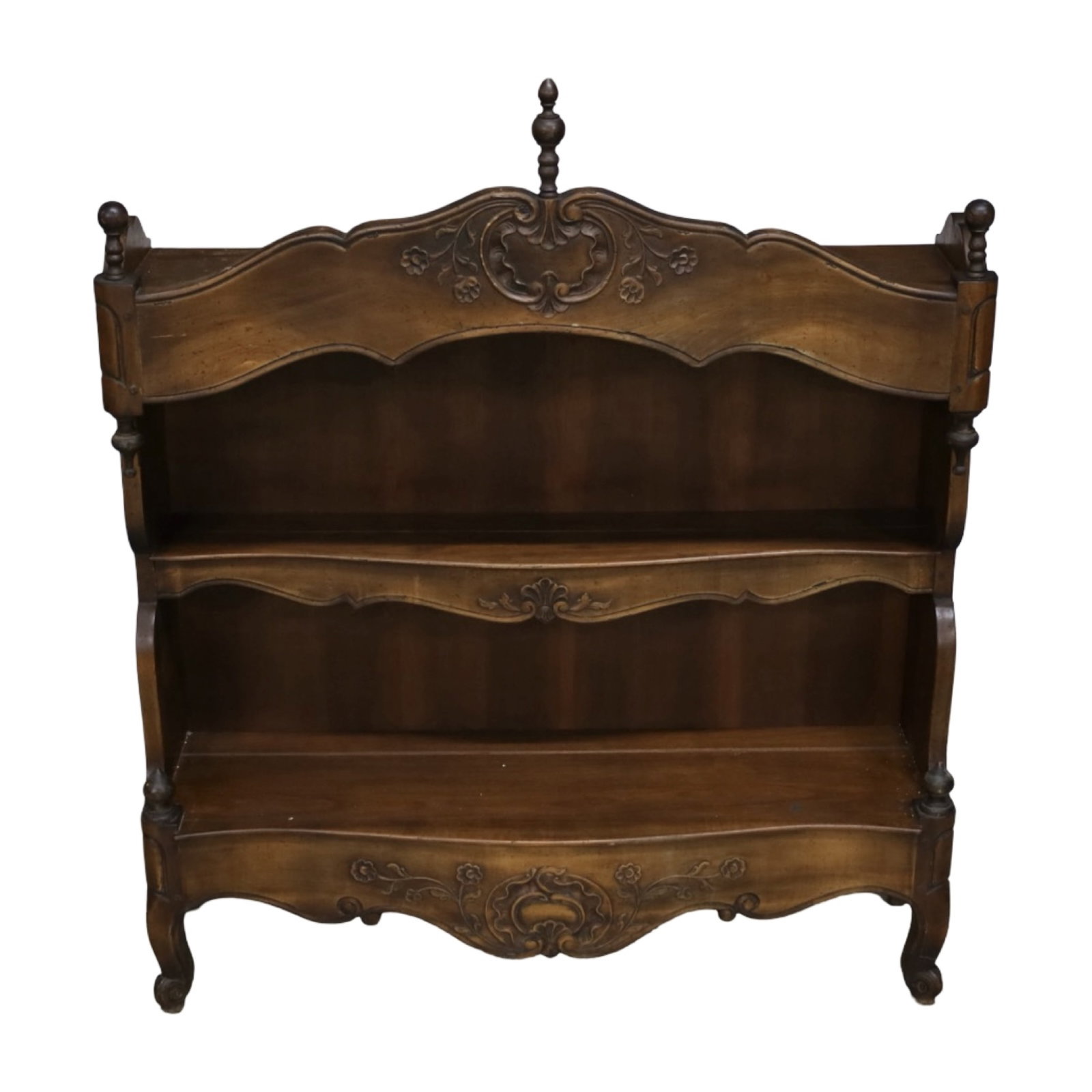 FRENCH PROVINCIAL WALNUT PLATE RACK (1 of 4)