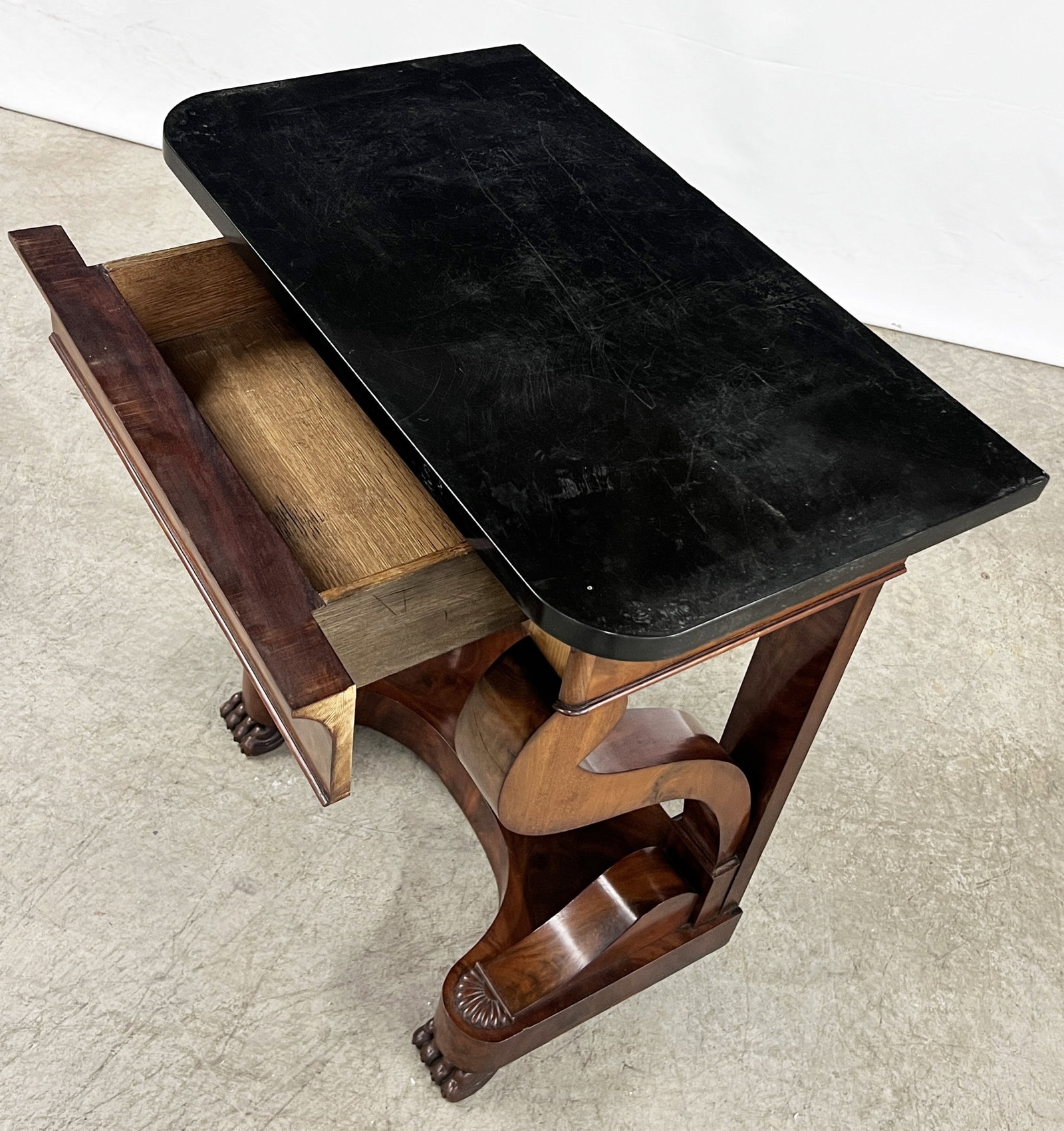 FRENCH EMPIRE MARBLE TOP CONSOLE - 3