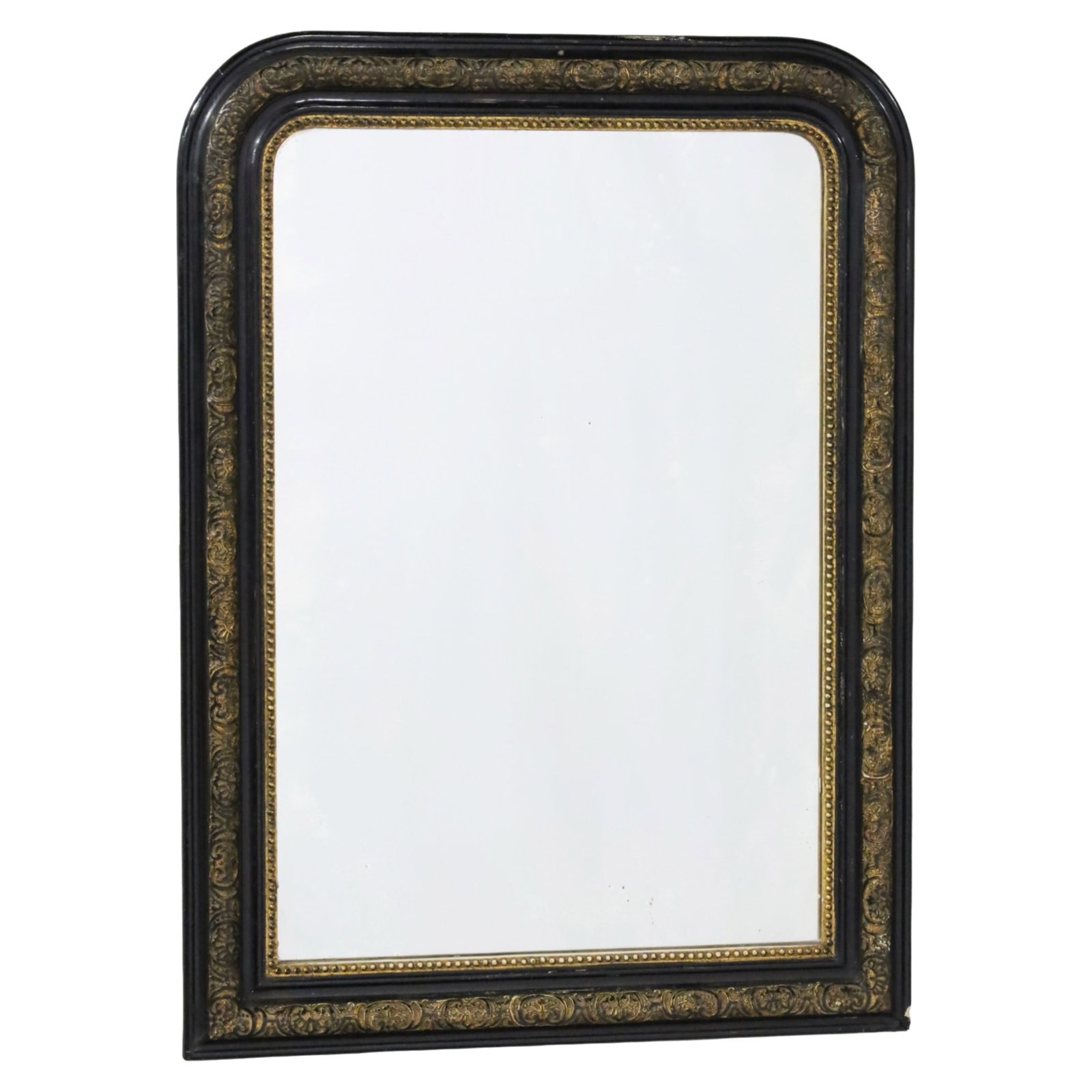 LOUIS PHILIPPE PARCEL GILT EBONIZED MIRROR (1 of 5)