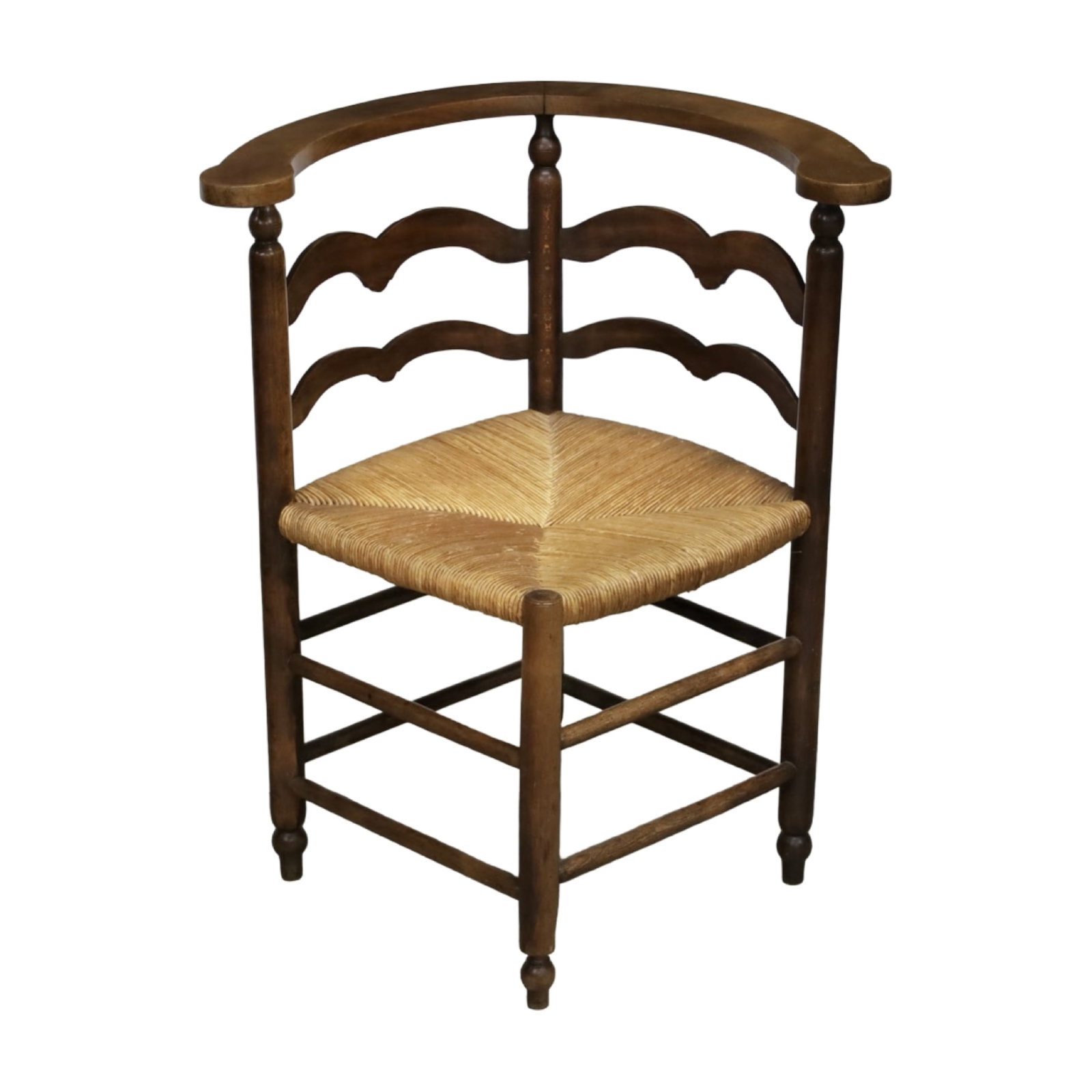 FRENCH PROVINCIAL WALNUT CORNER CHAIR (1 of 5)