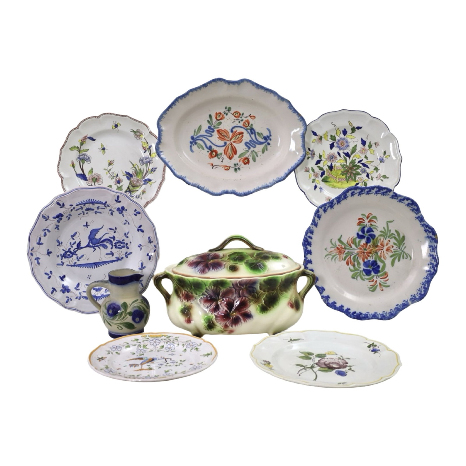 MISCELLANEOUS LOT FRENCH FAIENCE & CERAMICS (1 of 9)