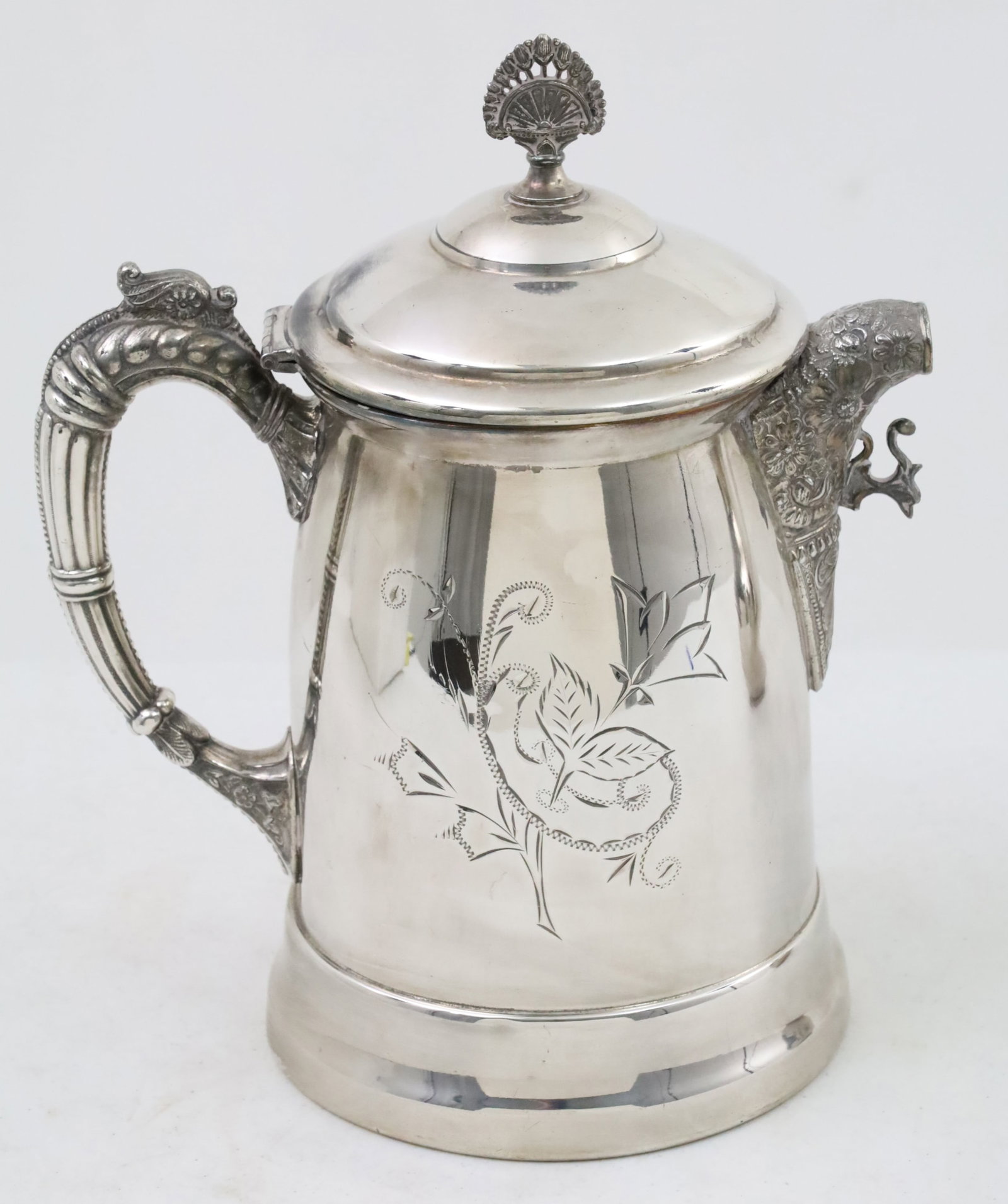 TWO SILVER PLATE TEA PITCHERS - 2