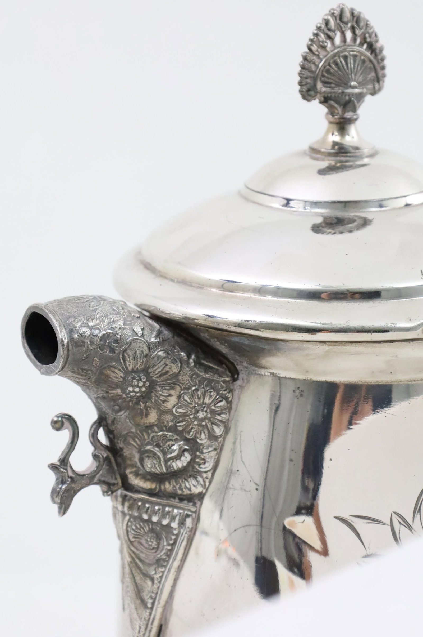 TWO SILVER PLATE TEA PITCHERS - 4