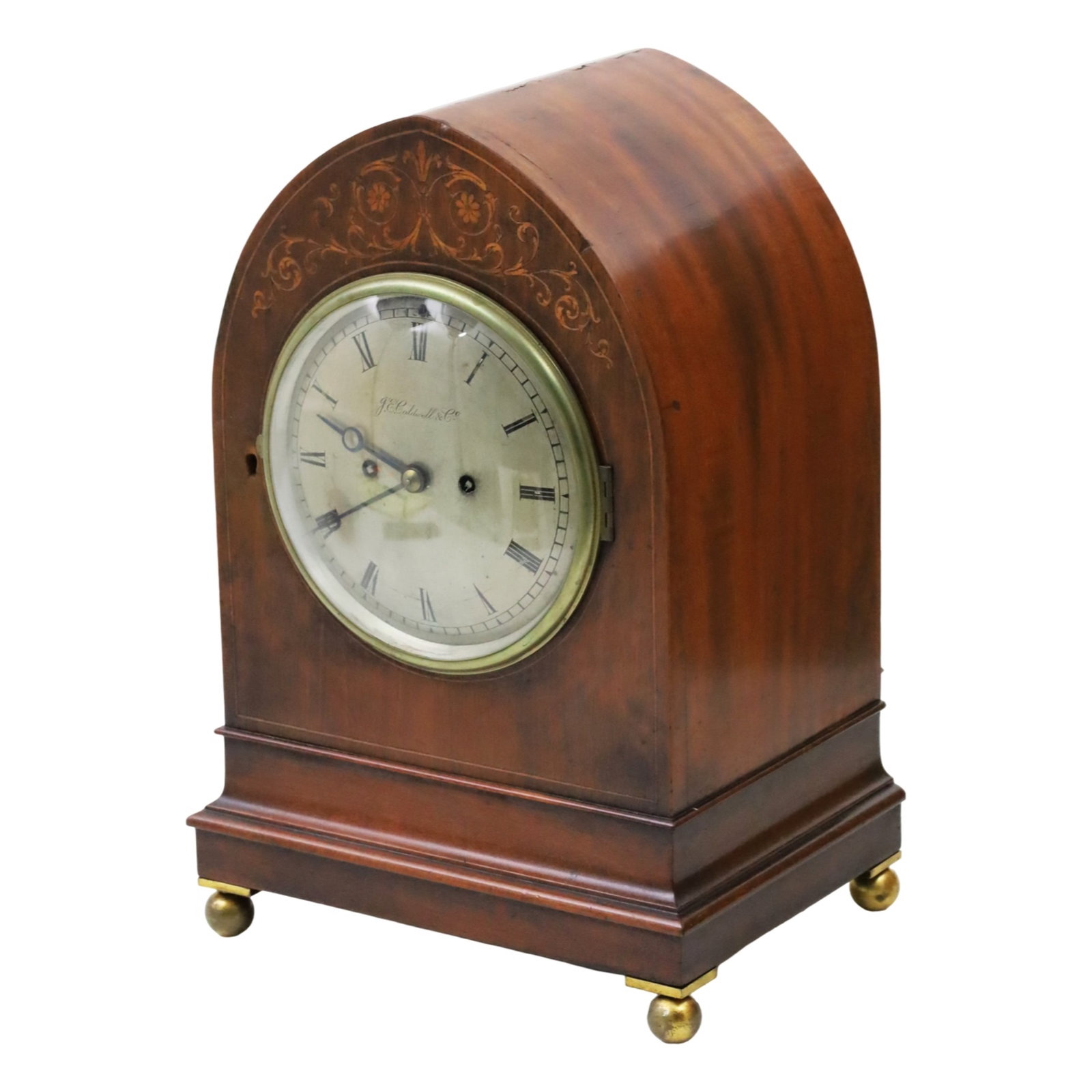 AMERICAN MAHOGANY BRACKET CLOCK, J.E. CALDWELL (1 of 5)