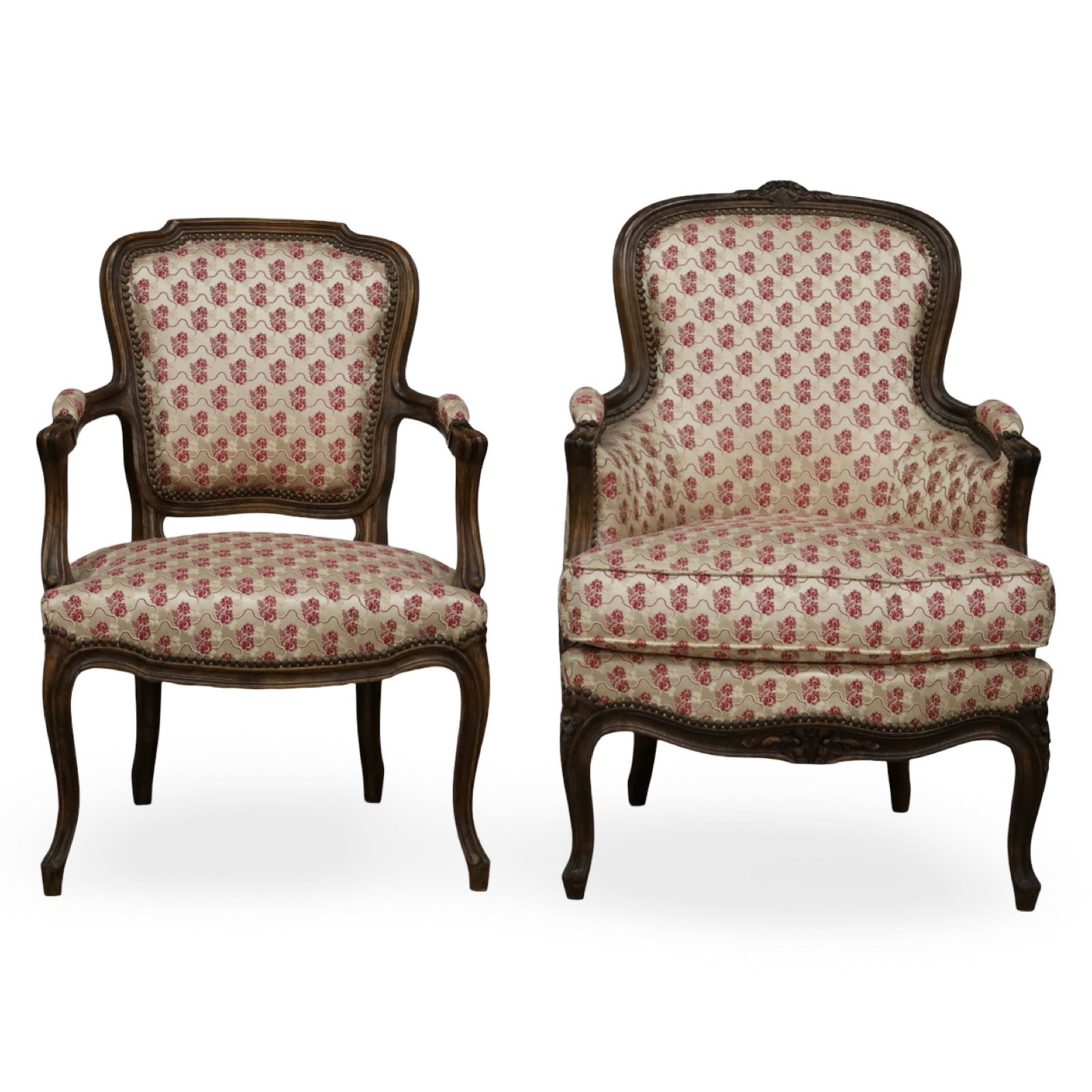 PAIR OF FRENCH LOUIS XV STYLE ARMCHAIRS (1 of 3)