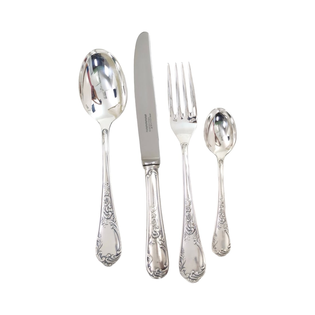 THREE SILVER-PLATED FLATWARE SERVICES IN CASES - 2