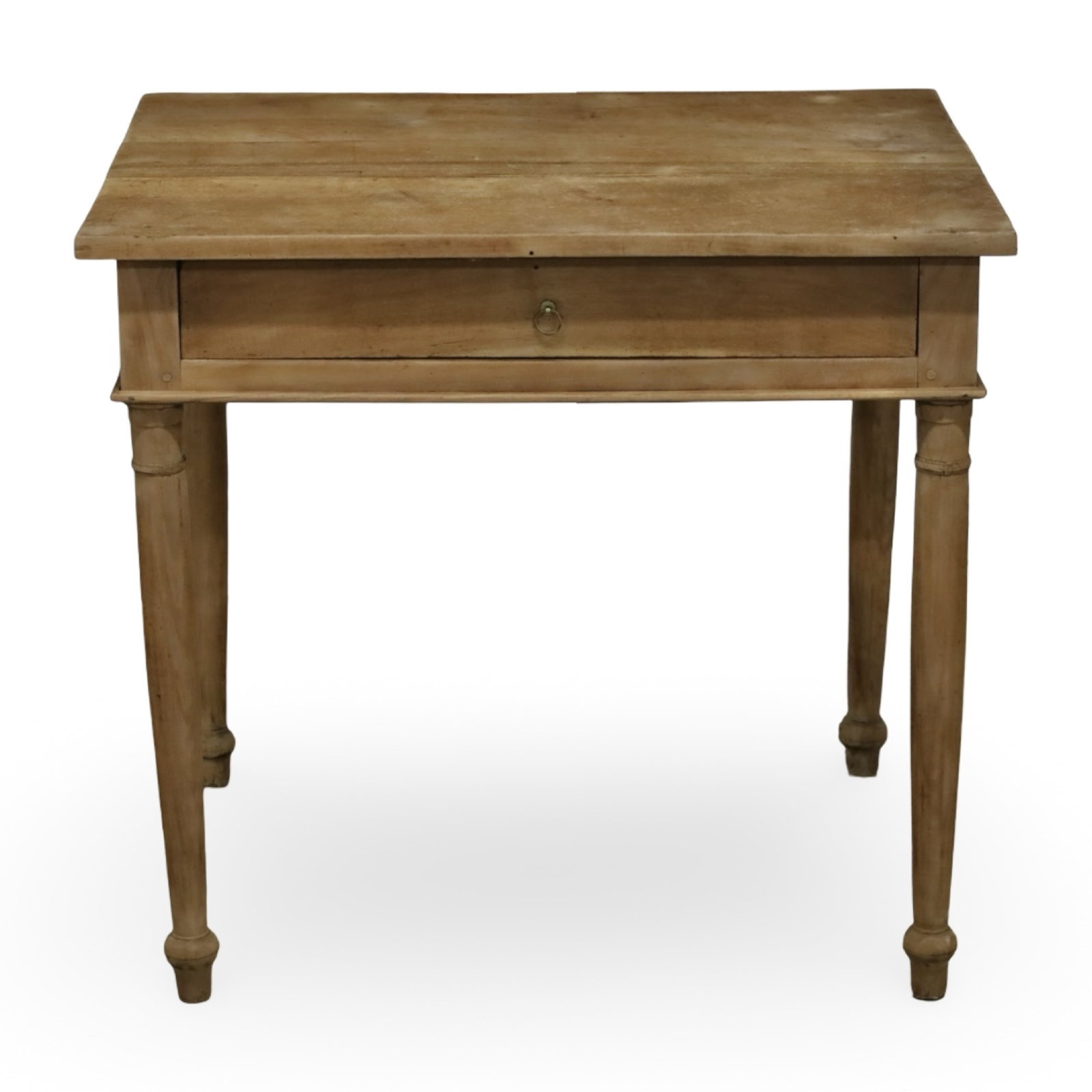 FRENCH PROVINCIAL BLEACHED WALNUT ONE-DRAWER TABLE - 6