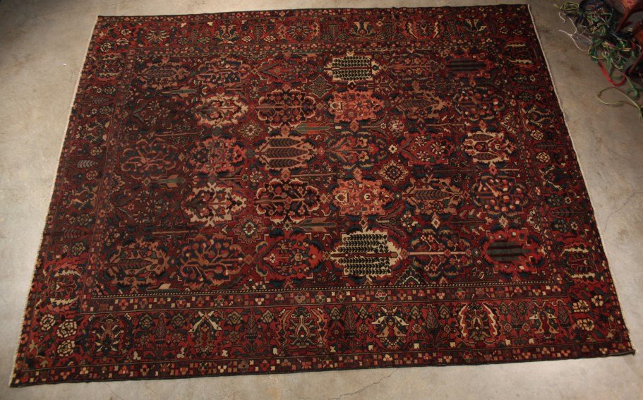 ORIENTAL RUG 10' 4" X 13' 2" BAKHTIARI: ORIENTAL RUG 10' 4" X 13' 2" BAKHTIARI; CONDITION: 20% OF THIS RUG HAS BEEN RE-COLORED