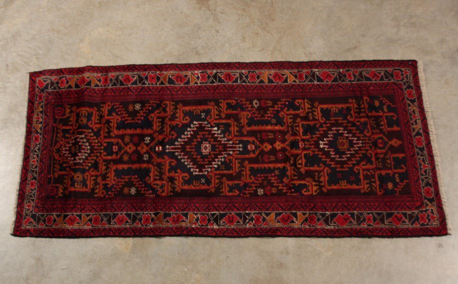 ORIENTAL RUG 3' 6" X 7' 7" BALOUCHI: ORIENTAL RUG 3' 6" X 7' 7" BALOUCHI