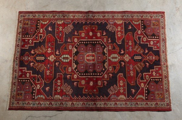 ORIENTAL RUG 4'5" X 6'6" ZANJON: ORIENTAL RUG 4'5" X 6'6" ZANJON