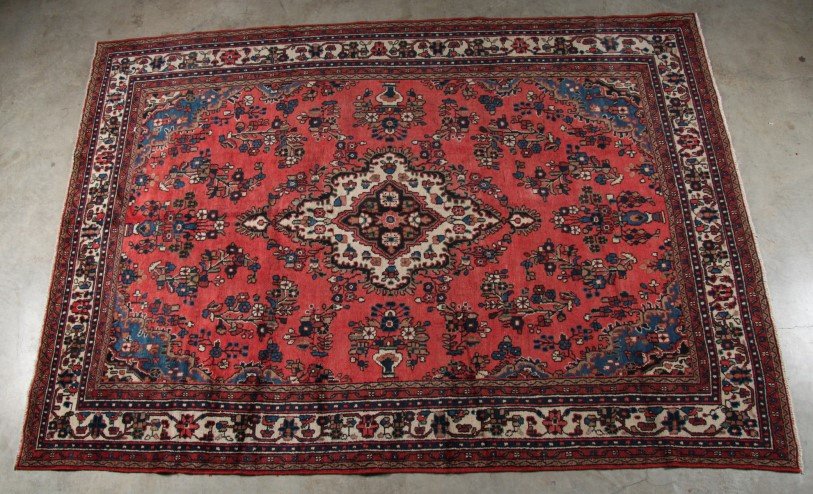 ORIENTAL RUG 8'5" X 11'10" HAMEDAN: ORIENTAL RUG 8'5" X 11'10" HAMEDAN