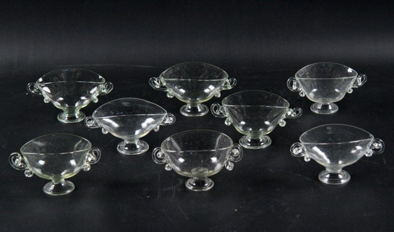 8 ITALIAN VENETIAN GLASS MASTER SALTS (1 of 1)