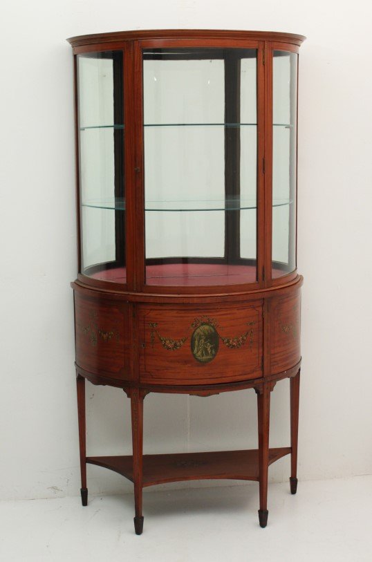 ADAMS SATINWOOD PAINTED VITRINE (1 of 2)