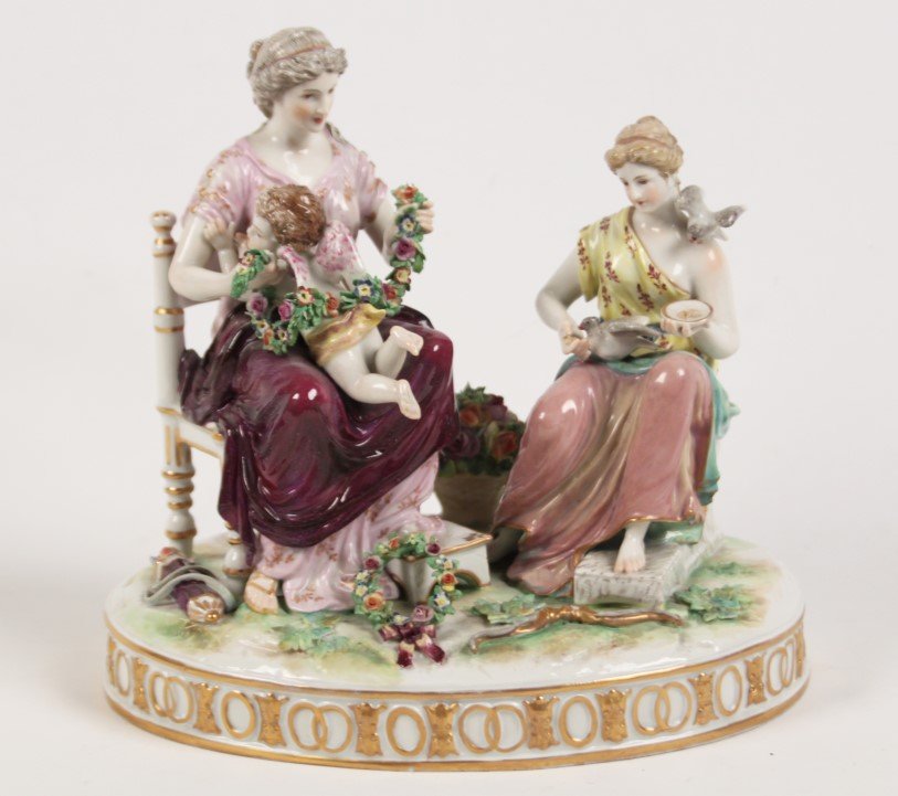 FRENCH SEVRES PORCELAIN FIGURAL GROUPING (1 of 3)