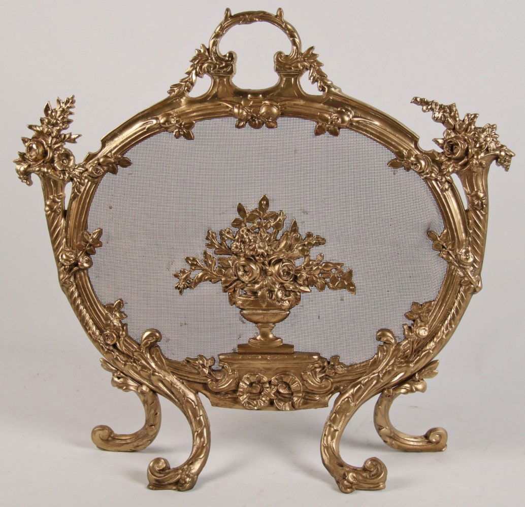 LOUIS XV STYLE GILT BRONZE FIRE SCREEN (1 of 1)