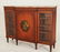 ENGLISH PAINTED SATINWOOD BREAKFRONT VITRINE CABINET - 2