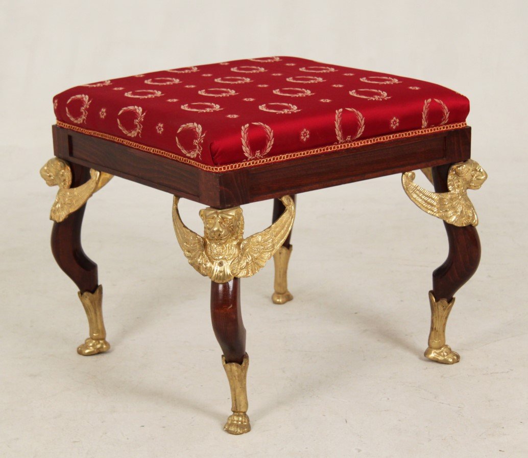 FRENCH EMPIRE STYLE  BRONZE MOUNTED TABOURET (1 of 1)