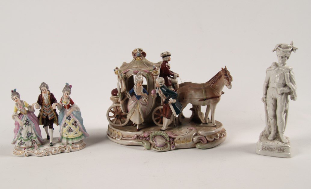 3 PIECE MISCELLANEOUS LOT OF CONTINENTAL PORCELAIN (1 of 3)