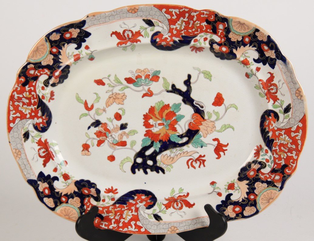 LARGE MASON'S IRONSTONE MEAT PLATTER (1 of 3)