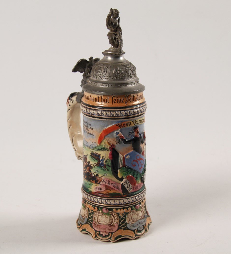 12" GERMAN MILITARY STEIN (1 of 3)