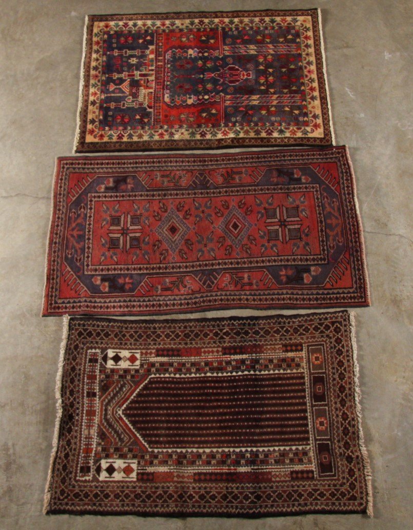 GROUP OF 3 MISCELLANEOUS PERSIAN RUGS (1 of 1)