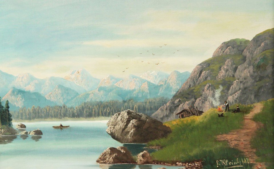 P. KLEINFELDT, OIL ON CANVAS PAINTING (1 of 4)