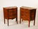 PAIR OF BRONZE MOUNTED MARQUETRY INLAID COMMODES
