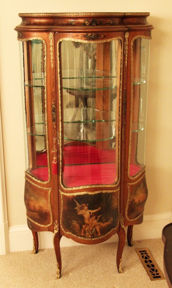 FRENCH VERNIS MARTIN GILT BRONZE MOUNTED VITRINE (1 of 2)