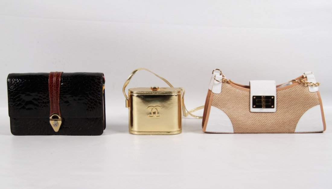 GROUP OF 3 PURSES; GUCCI, LAUREN AND COCO CHANEL (1 of 3)