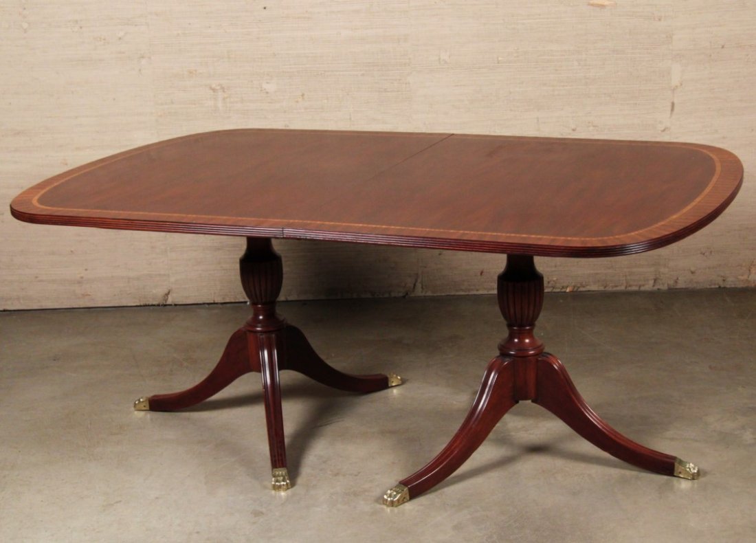 HENKEL HARRIS 2 PEDESTAL DINING TABLE (1 of 2)