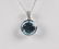 14K DIAMOND AND BLUE TOPAZ PENDANT NECKLACE