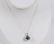 14K DIAMOND AND BLUE TOPAZ PENDANT NECKLACE - 2