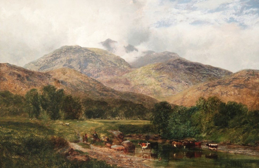 G. SHALDERS, ENGLISH 19TH C. OIL ON CANVAS HIGHLAND (1 of 6)