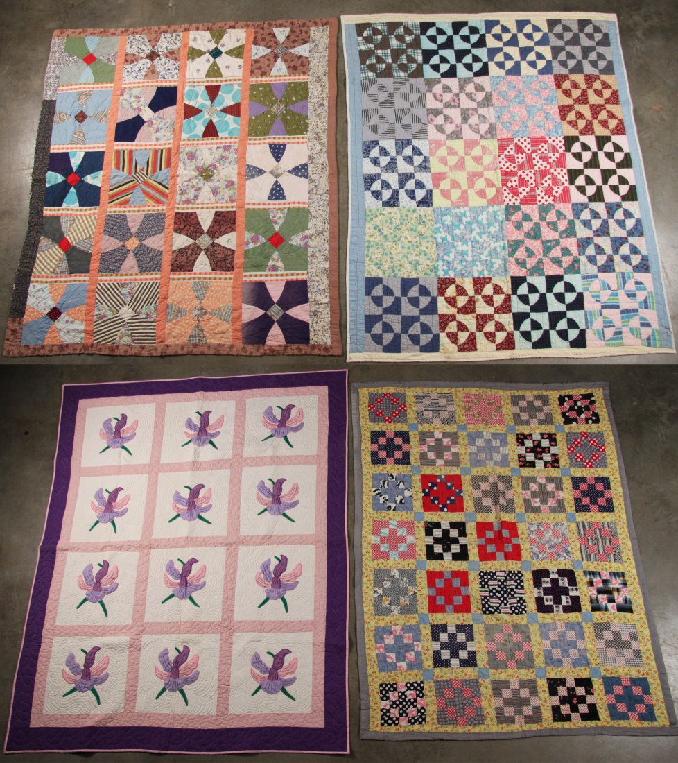 GROUP OF 4 PATCHWORK QUILTS (1 of 3)