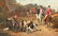 WATTS, LARGE ENGLISH OIL ON CANVAS HUNT SCENE PAINTING