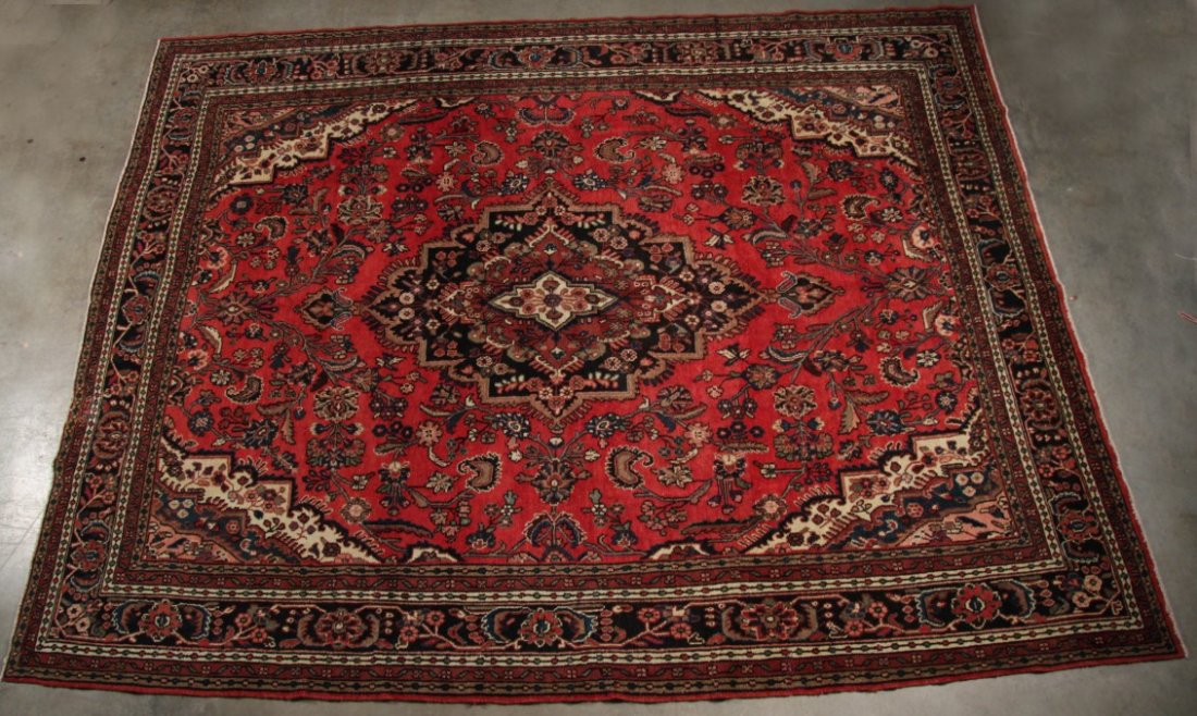 ORIENTAL RUG 10' X 13'10" HAMEDAN: ORIENTAL RUG 10' X 13'10" HAMEDAN