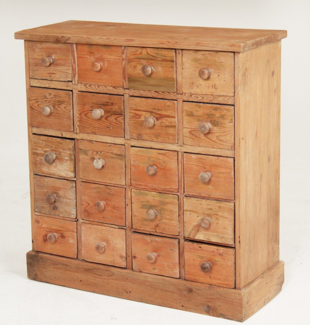 ENGLISH PINE APOTHECARY STYLE CHEST (1 of 3)
