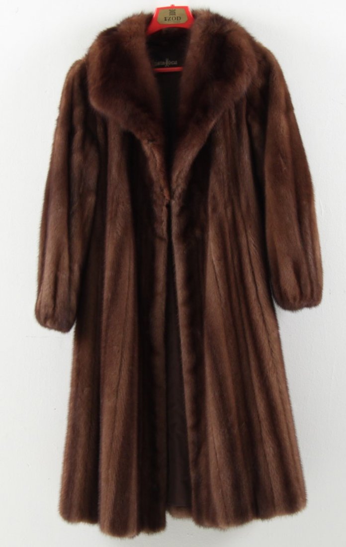 FULL LENGTH BROWN MINK/SABLE; NEIMAN MARCUS (1 of 3)