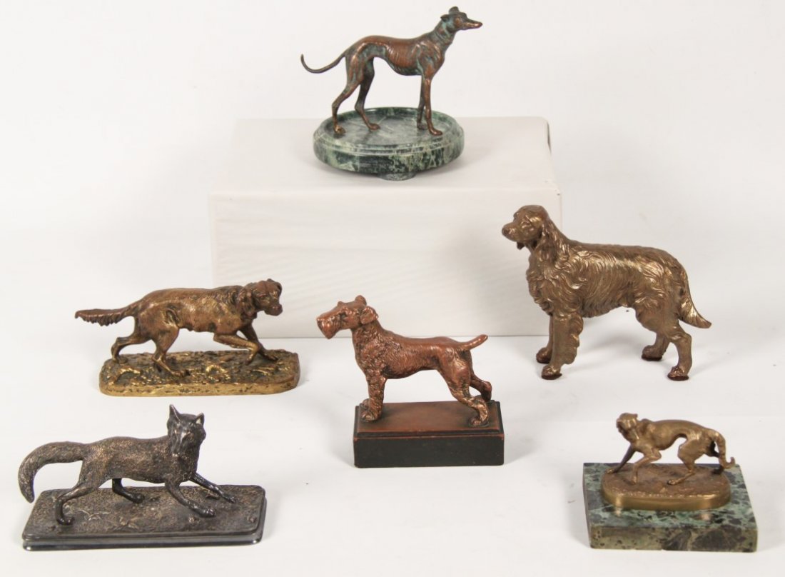 COLLECTION OF 6 ANIMALIER BRONZES INCLUDING P.J. MENE (1 of 2)