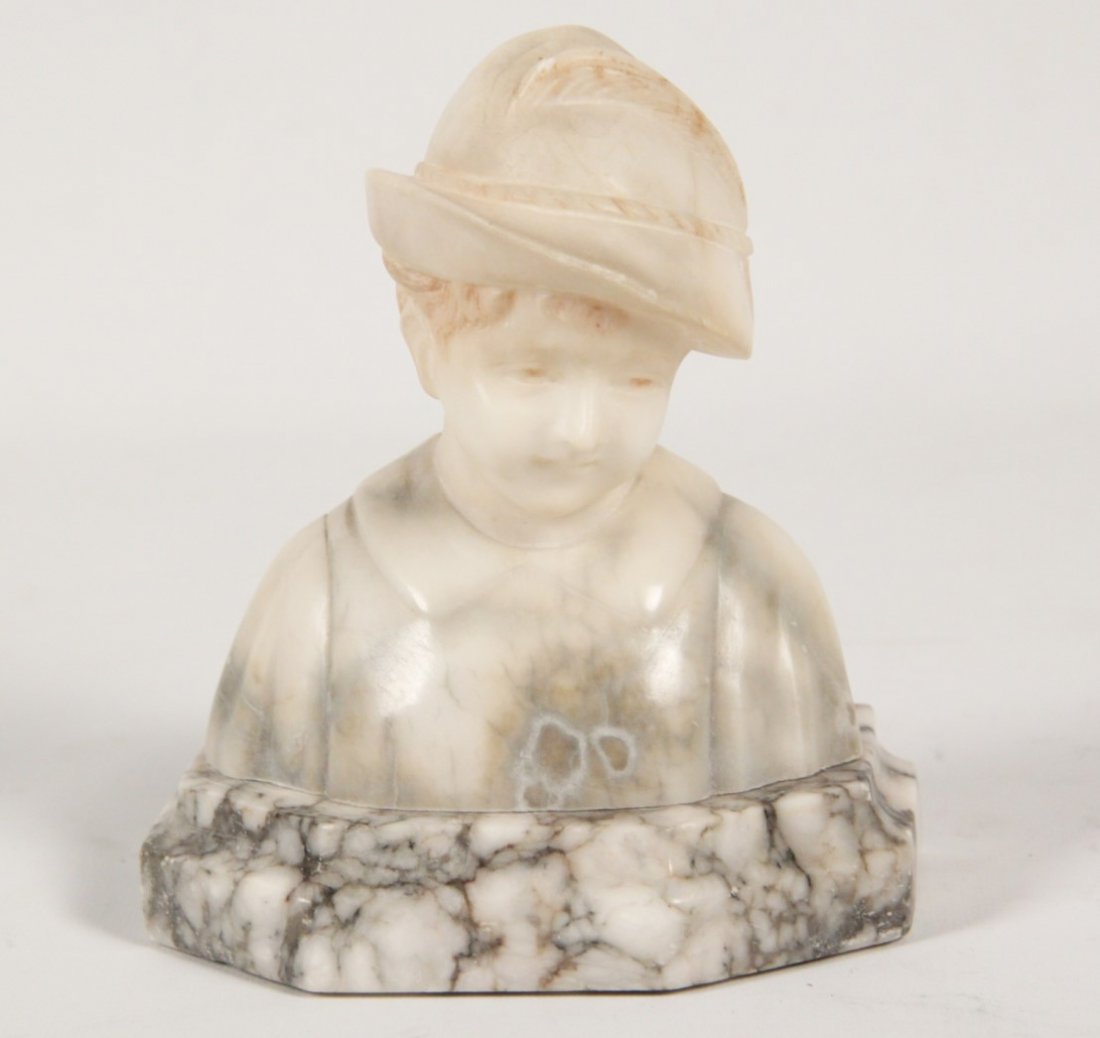 SMALL ALABASTER BUST OF YOUNG BOY (1 of 2)