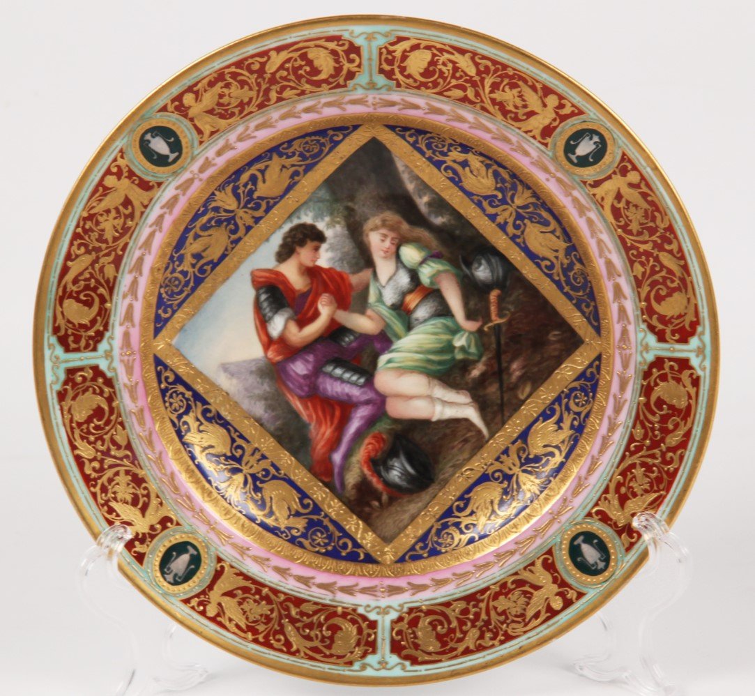 ENAMELED ROYAL VIENNA CABINET PLATE (1 of 2)