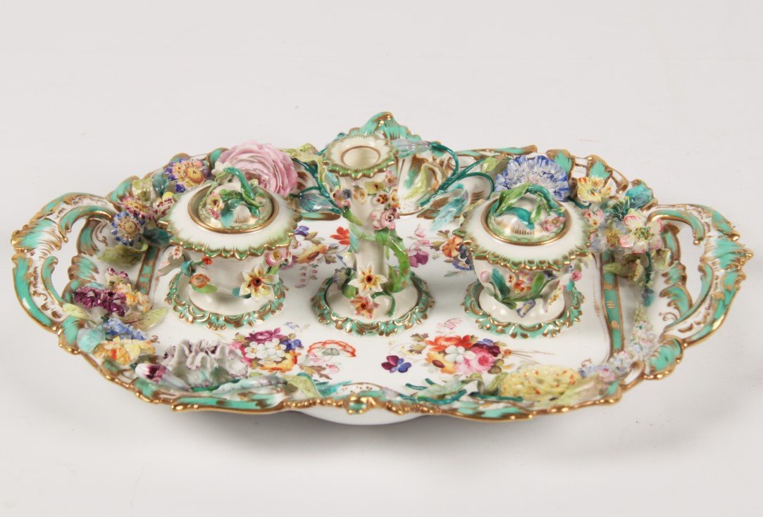 ENGLISH COALBROOKDALE INKWELL/CANDLESTAND (1 of 3)