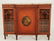 ENGLISH SATINWOOD BREAKFRONT VITRINE CABINET