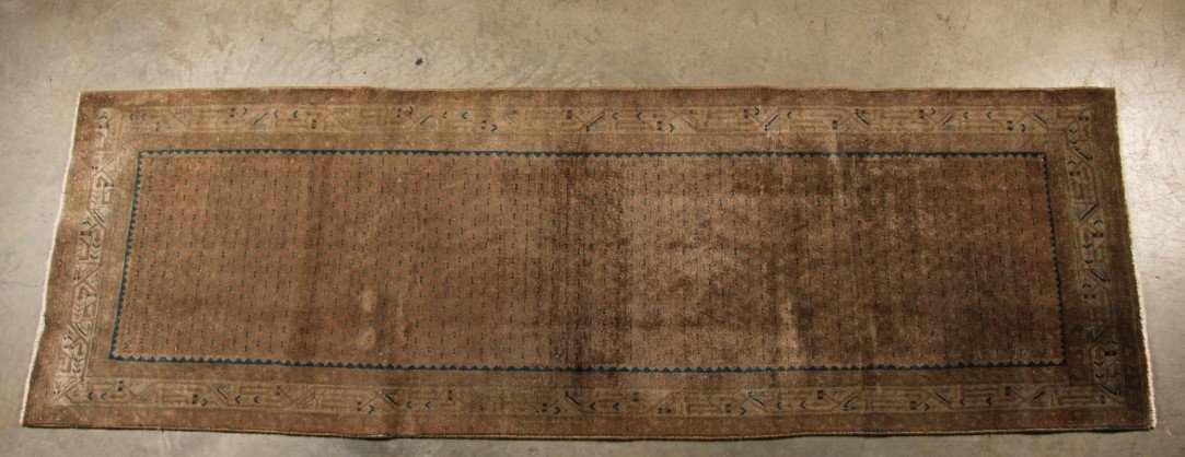 ORIENTAL RUG 3'5" X 10'8" TABRIZ: ORIENTAL RUG 3'5" X 10'8" TABRIZ