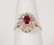 14K DIAMOND AND RUBY LADY'S DINNER RING - 2