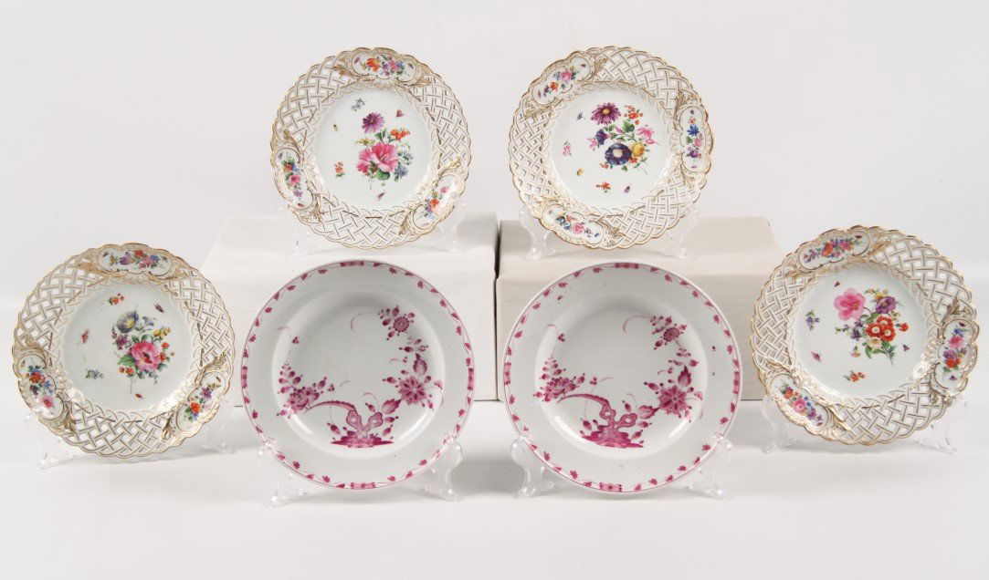 6 PIECE LOT OF MEISSEN PLATES (1 of 2)